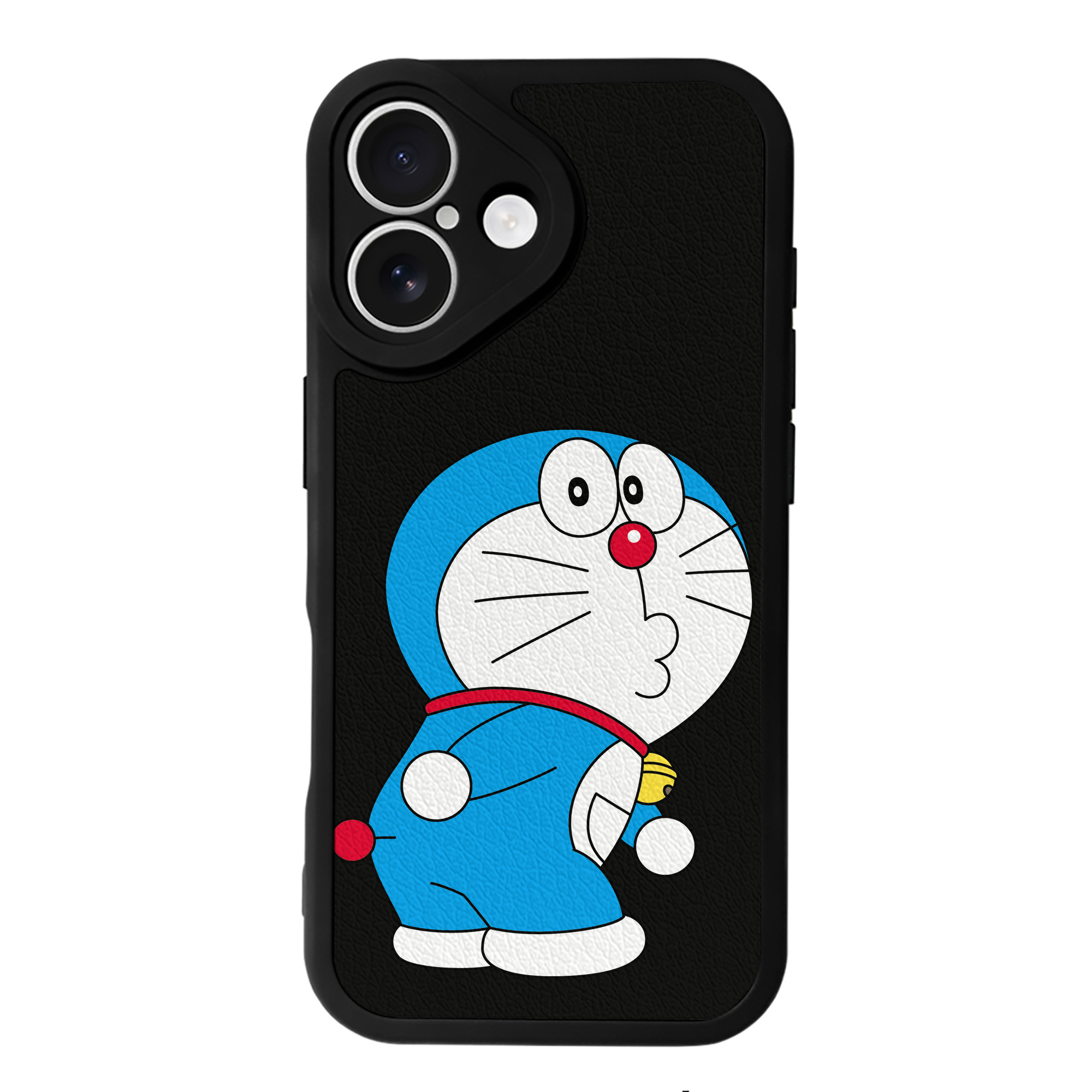 （画像用） ドラえもん Doraemon 【iPhone 16シリーズ対応】シリコンスマホケース（レザー調） 材質：シリコン